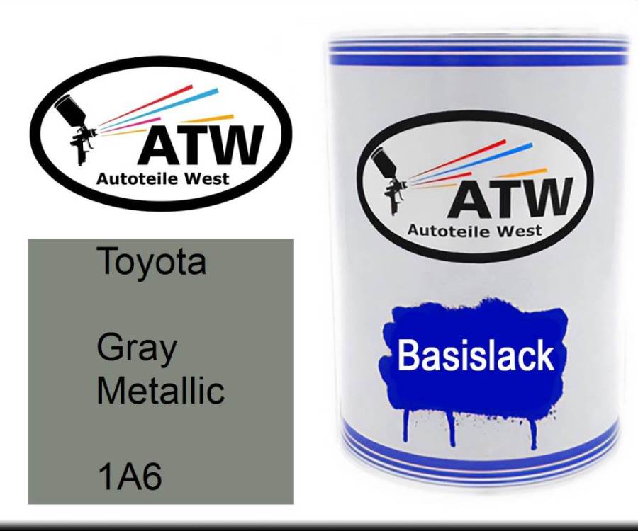 Toyota, Gray Metallic, 1A6: 500ml Lackdose, von ATW Autoteile West.